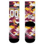 Arizona State Sun Devils Socks Custom Woodland Camo Maroon Best Selling