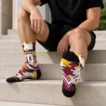 Arizona State Sun Devils Socks Custom Woodland Camo Maroon Best Selling