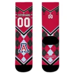 Arizona Wildcats Socks Customized Argyle Pattern Red Best Selling
