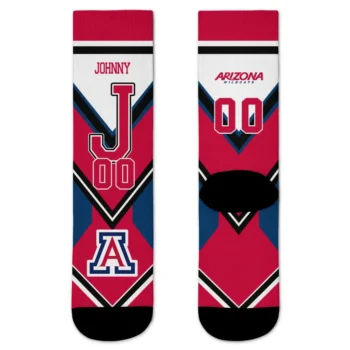 Arizona Wildcats Socks Customized Arrow Blocks Red Best Selling
