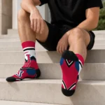 Arizona Wildcats Socks Customized Arrow Blocks Red Best Selling
