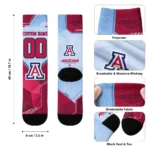 Arizona Wildcats Socks Customized Geometric Tech Red Best Selling
