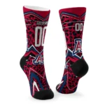 Arizona Wildcats Socks Customized Leopard Print Red Black Best Selling