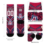 Arizona Wildcats Socks Customized Leopard Print Red Black Best Selling