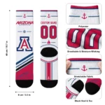 Arizona Wildcats Socks Customized Nautical Icons Red White Best Selling
