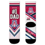 Arizona Wildcats Socks Customized Pinstripe Chevron Red White Best Selling