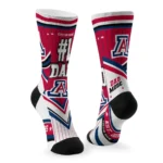 Arizona Wildcats Socks Customized Pinstripe Chevron Red White Best Selling