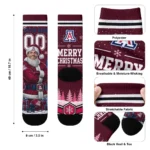 Arizona Wildcats Socks Customized Snowy Scene Red White Best Selling