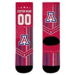 Arizona Wildcats Socks Customized Star Stripes Red White Best Selling