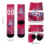 Arizona Wildcats Socks Customized Star Stripes Red White Best Selling