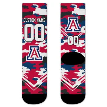 Arizona Wildcats Socks Customized Woodland Camo Red Best Selling