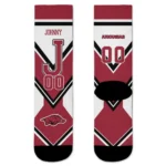 Arkansas Razorbacks Socks Customized Arrow Blocks Red Best Selling