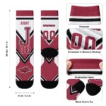 Arkansas Razorbacks Socks Customized Arrow Blocks Red Best Selling