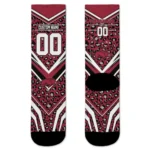 Arkansas Razorbacks Socks Customized Leopard Print Red Black Best Selling