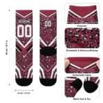 Arkansas Razorbacks Socks Customized Leopard Print Red Black Best Selling