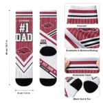 Arkansas Razorbacks Socks Customized Pinstripe Chevron Red White Best Selling
