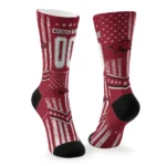 Arkansas Razorbacks Socks Customized Star Stripes Red White Best Selling