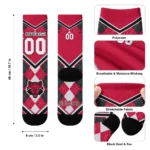 Arkansas State Red Wolves Socks Personalized Argyle Pattern Scarlet Best Selling