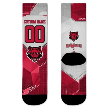 Arkansas State Red Wolves Socks Personalized Geometric Tech Scarlet Best Selling