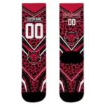 Arkansas State Red Wolves Socks Personalized Leopard Print Scarlet Black Best Selling