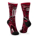 Arkansas State Red Wolves Socks Personalized Leopard Print Scarlet Black Best Selling