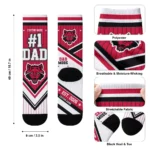 Arkansas State Red Wolves Socks Personalized Pinstripe Chevron Scarlet White Best Selling