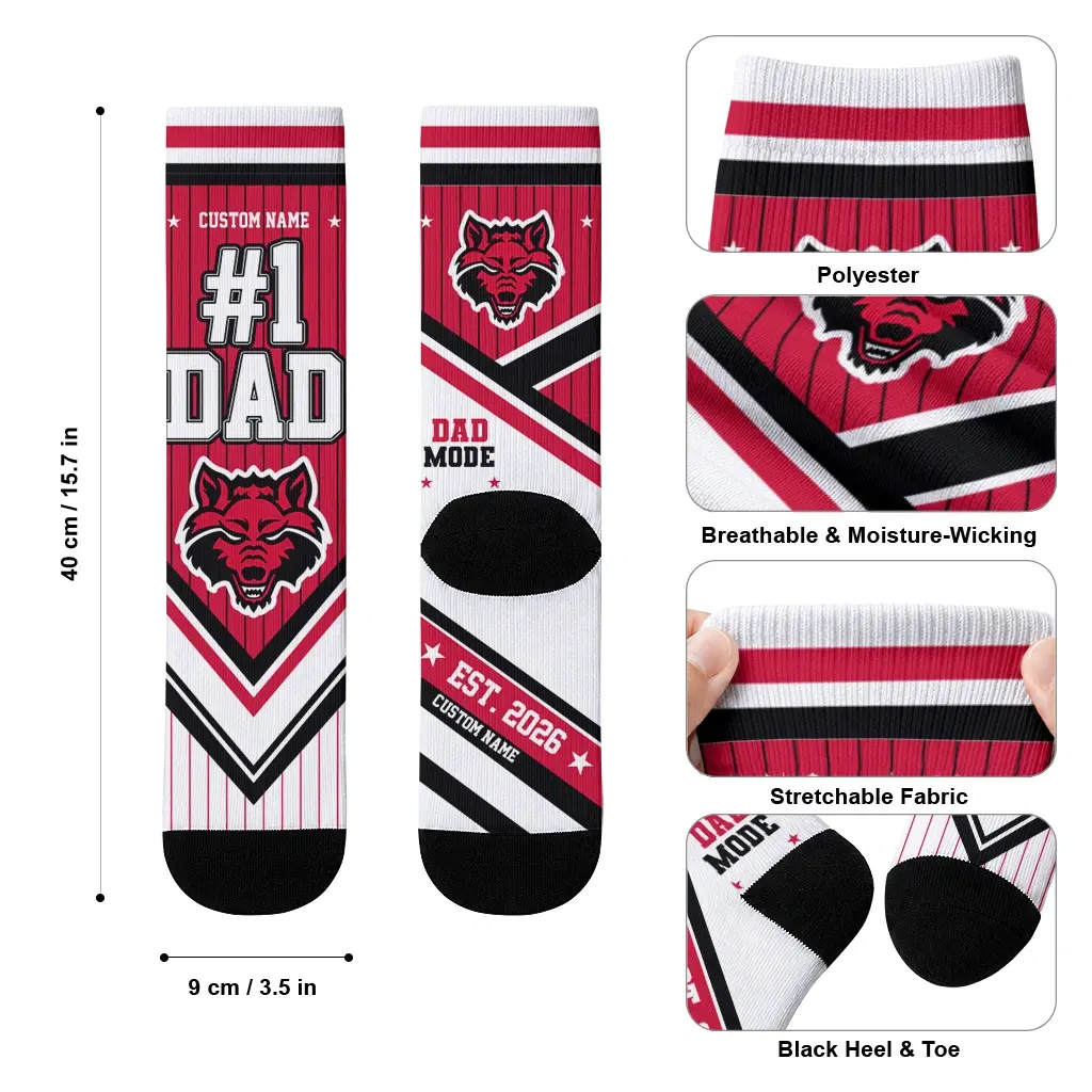 Arkansas State Red Wolves Socks Personalized Pinstripe Chevron Scarlet White High Quality Arkansas State Red Wolves Socks Personalized Pinstripe Chevron Scarlet White High Quality