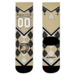 Army Black Knights Socks Personalized Argyle Pattern Gold Best Selling