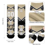 Army Black Knights Socks Personalized Argyle Pattern Gold Best Selling