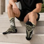 Army Black Knights Socks Personalized Leopard Print Gold Black Best Selling