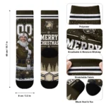 Army Black Knights Socks Personalized Snowy Scene Gold White Best Selling