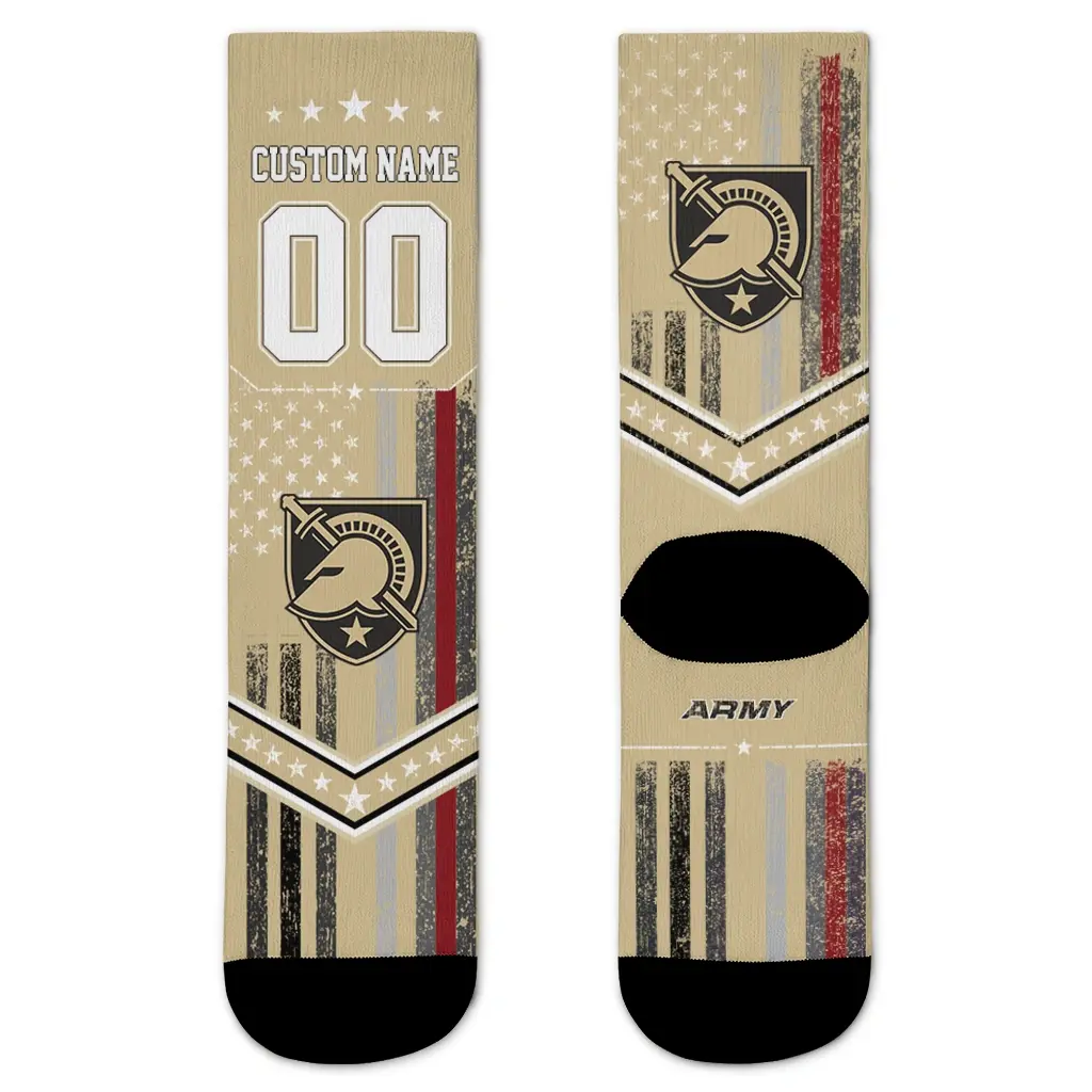 Army Black Knights Socks Personalized Star Stripes Gold White Best Selling Army Black Knights Socks Personalized Star Stripes Gold White Best Selling