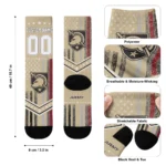 Army Black Knights Socks Personalized Star Stripes Gold White Best Selling