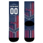Atlanta Braves Socks Custom Star Stripes Navy White Best Selling