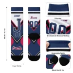 Atlanta Braves Socks Customized Arrow Blocks Navy Best Selling