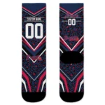 Atlanta Braves Socks Customized Leopard Print Navy Black Best Selling