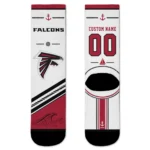 Atlanta Falcons Socks - Custom Nautical Icons Red White