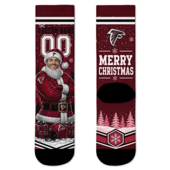 Atlanta Falcons Socks Custom Snowy Scene Red White Best Selling