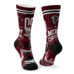 Atlanta Falcons Socks Custom Snowy Scene Red White Best Selling