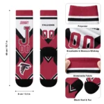 Atlanta Falcons Socks Customized Arrow Blocks Red Best Selling