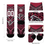 Atlanta Falcons Socks Customized Leopard Print Red Black Best Selling