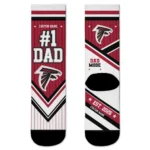 Atlanta Falcons Socks - Customized Pinstripe Chevron Red White