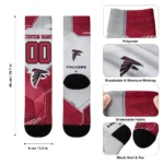 Atlanta Falcons Socks Personalized Geometric Tech Red Best Selling