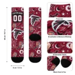 Atlanta Falcons Socks Personalized Scattered Icons Red Best Selling