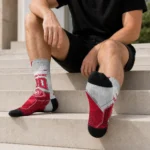 Atlanta Hawks Socks Custom Geometric Tech Red Best Selling