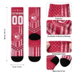 Atlanta Hawks Socks Customized Star Stripes Red White Best Selling