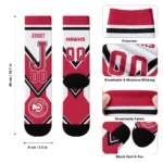 Atlanta Hawks Socks Personalized Arrow Blocks Red Best Selling