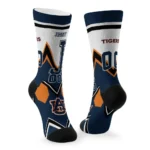 Auburn Tigers Socks Personalized Arrow Blocks Navy Blue Best Selling