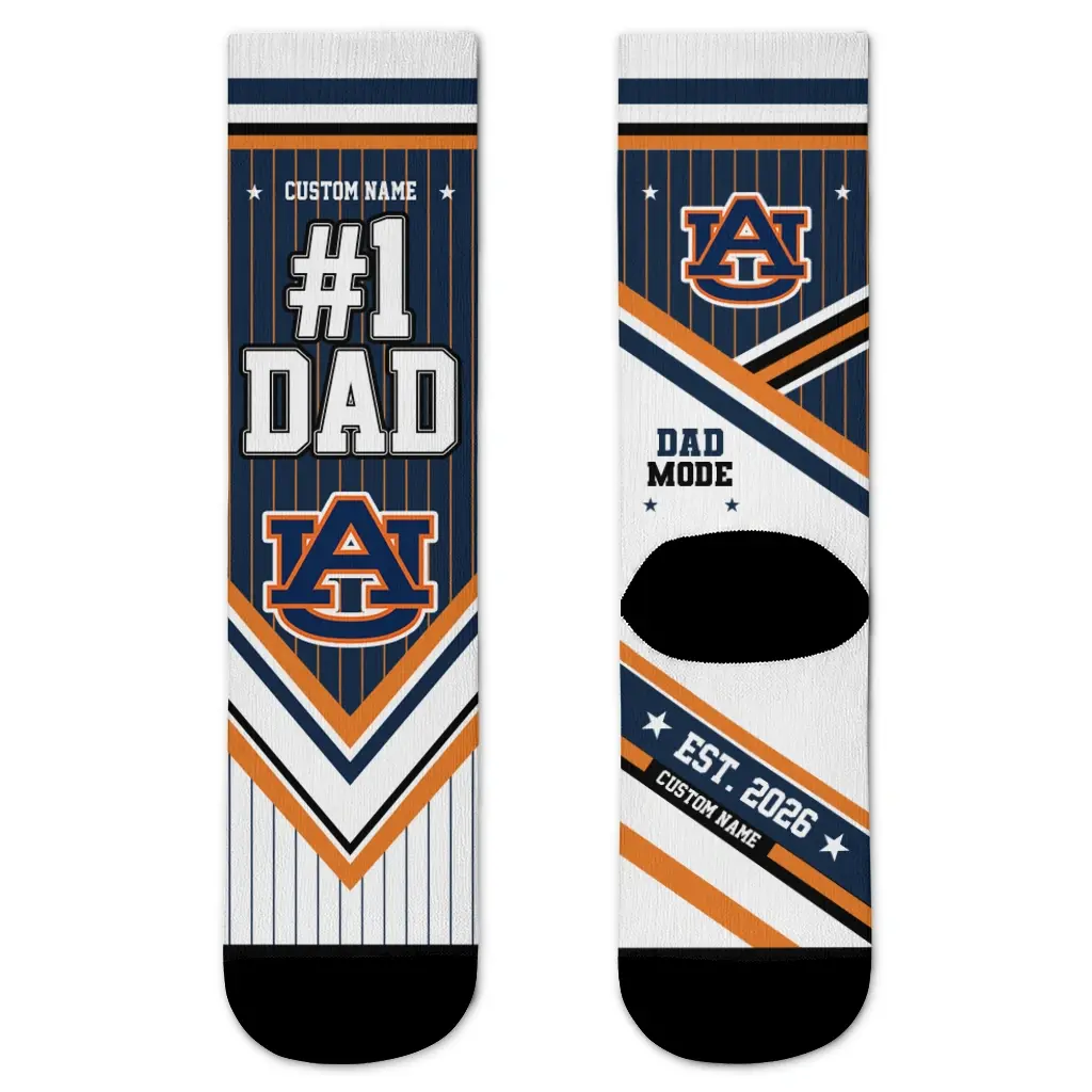 Auburn Tigers Socks Personalized Pinstripe Chevron Navy Blue White Best Selling Auburn Tigers Socks Personalized Pinstripe Chevron Navy Blue White Best Selling