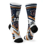 Auburn Tigers Socks Personalized Pinstripe Chevron Navy Blue White Best Selling